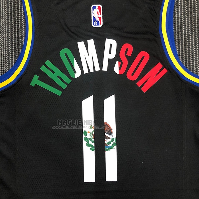 Maglia
 Klay Thompson NO 11 Golden State Warriors Slam Dunk Special Mexico Edition 2022 Nero
